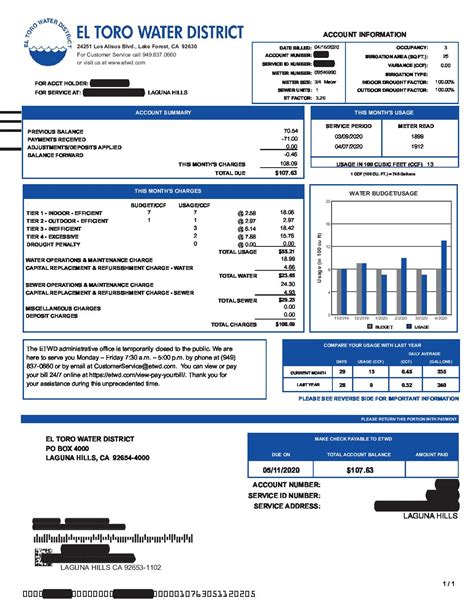 modesto water bill photos